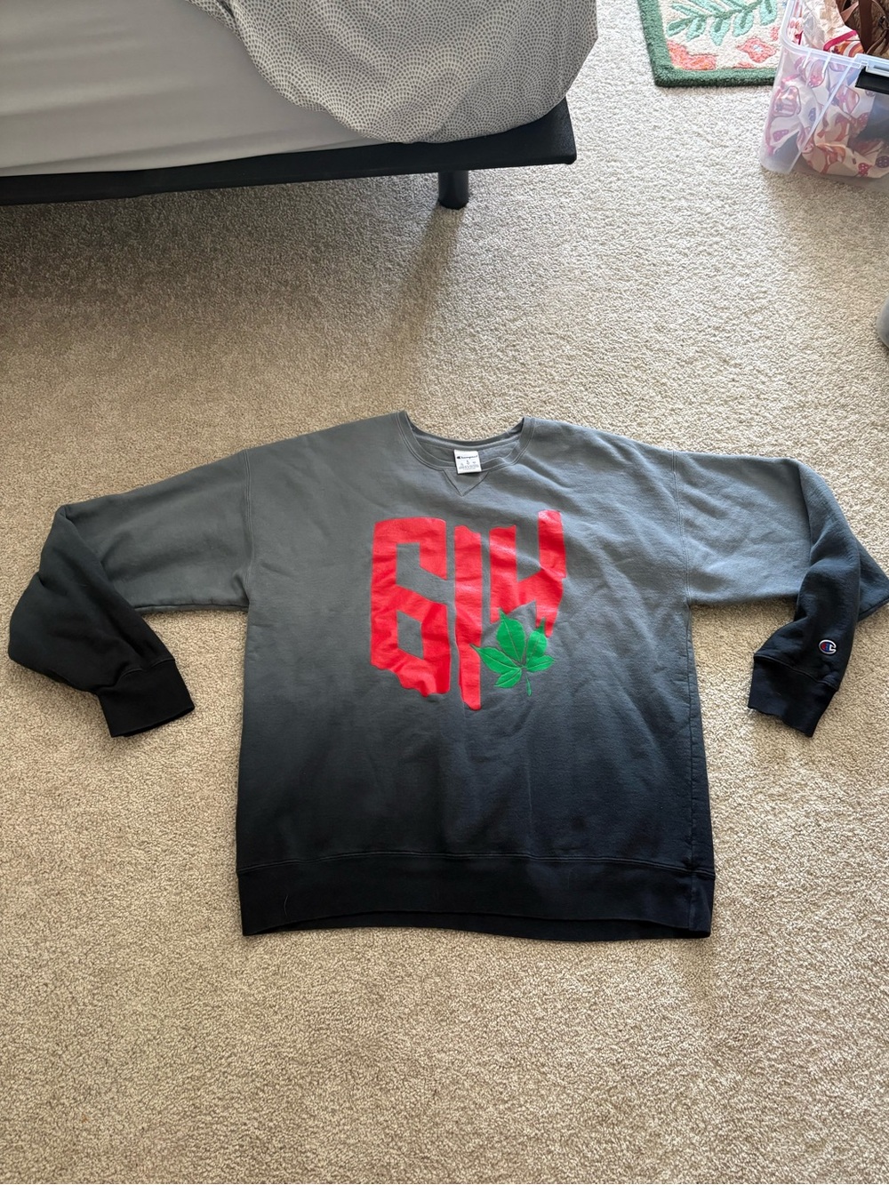 Vintage Champion Ohio 614 Graphic Sweatshirt Size Large